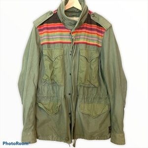 Denim & supply army green utility jacket M canvas‎
